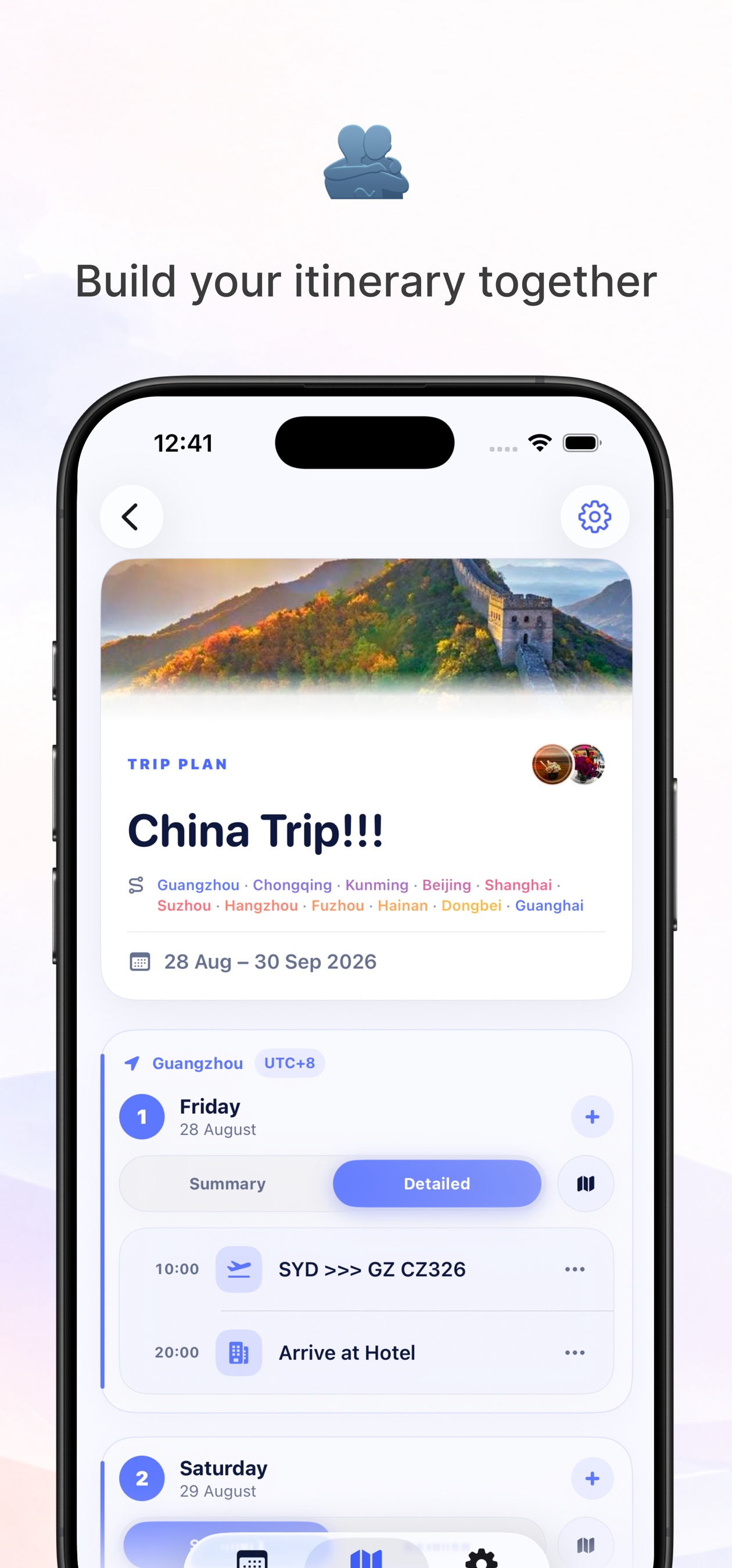 A shared trip planned together in Melendar